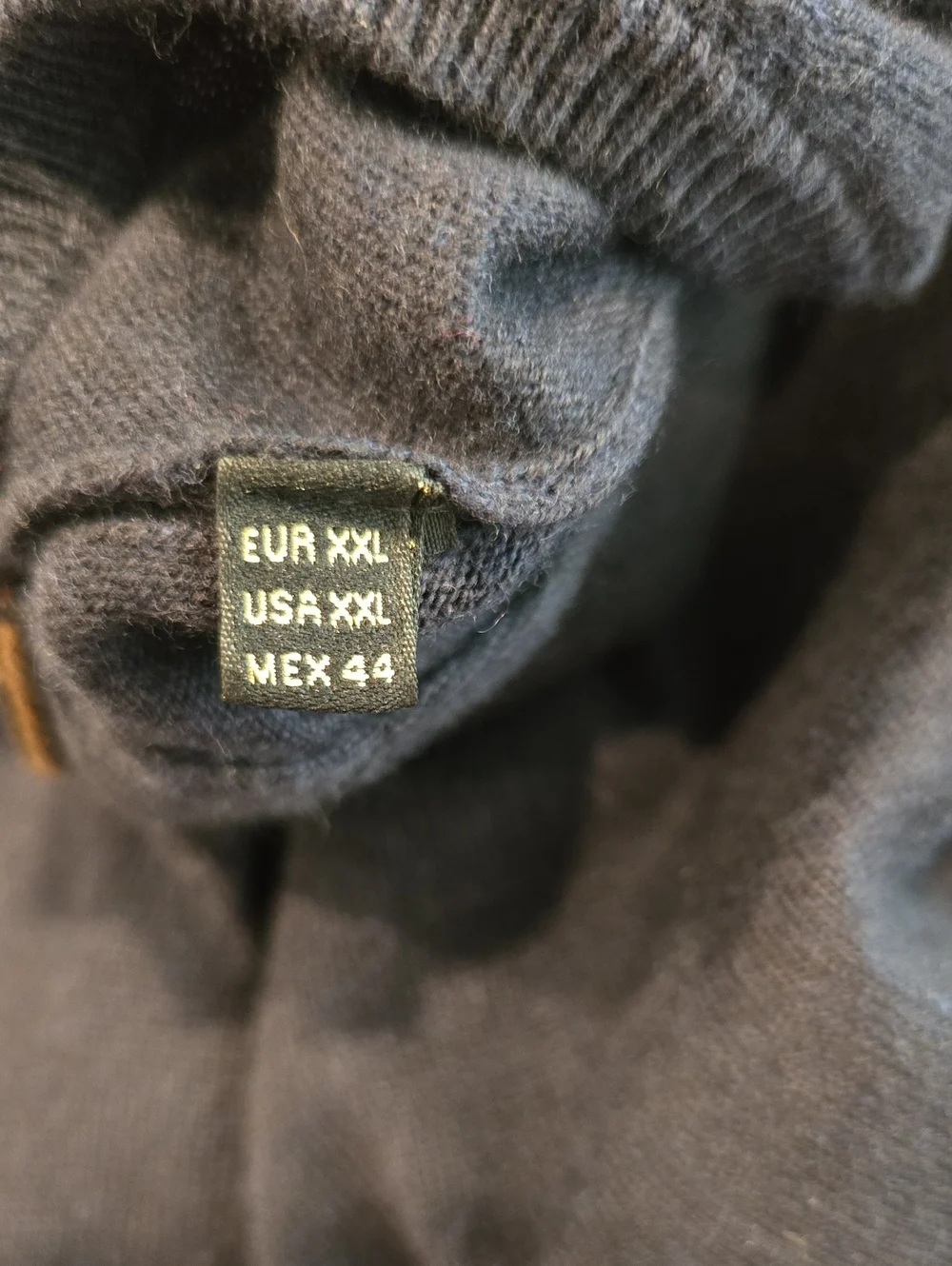 MASSIMO DUTTI COTTON SILK CASHMERE BLEND V- NECK SWEATER. SIZE XXL. NAVY BLUE